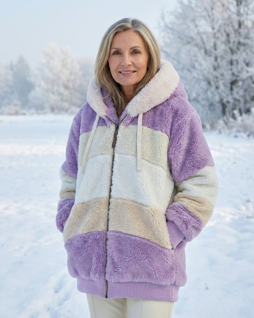 Beverley | Colorblock Plush Jacket
