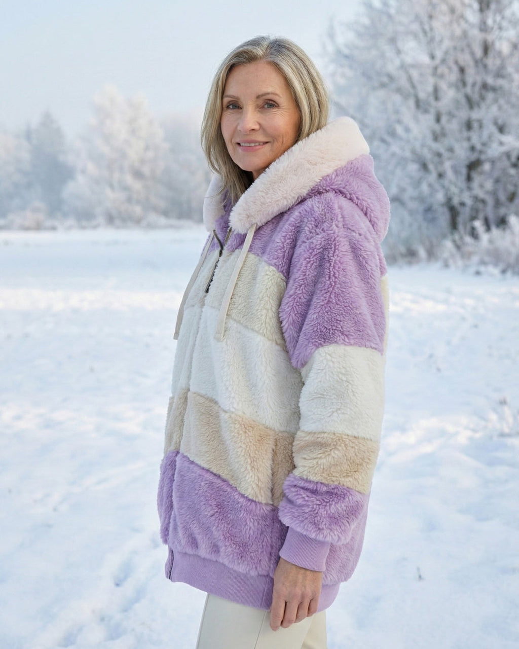 Beverley | Colorblock Plush Jacket