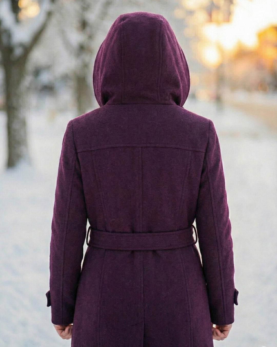 Sheila | Plaid Collar Wool Coat