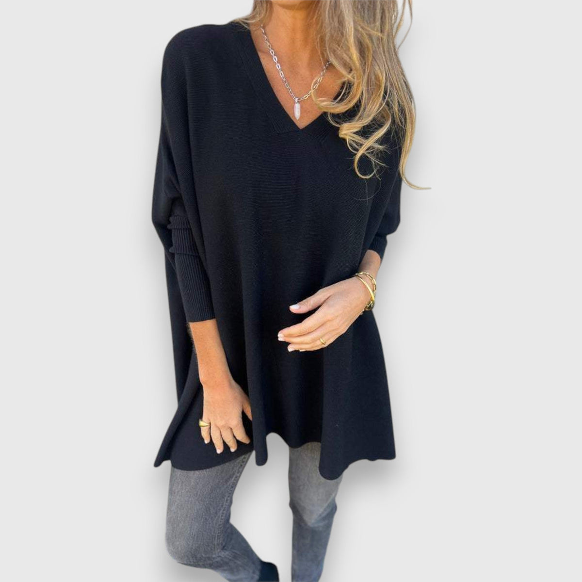 Rosie | Cosy Oversized V-Neck Sweater
