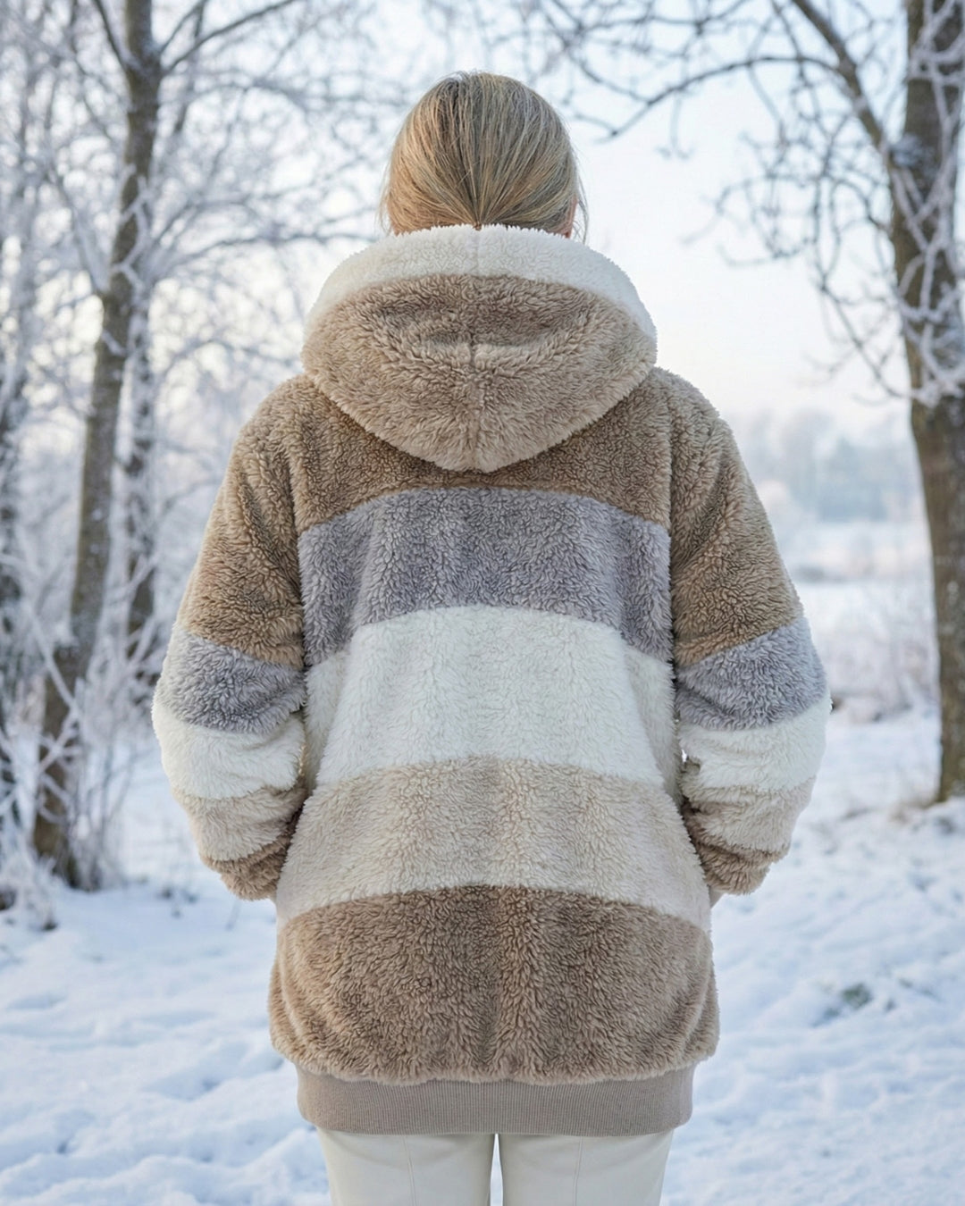 Beverley | Colorblock Plush Jacket