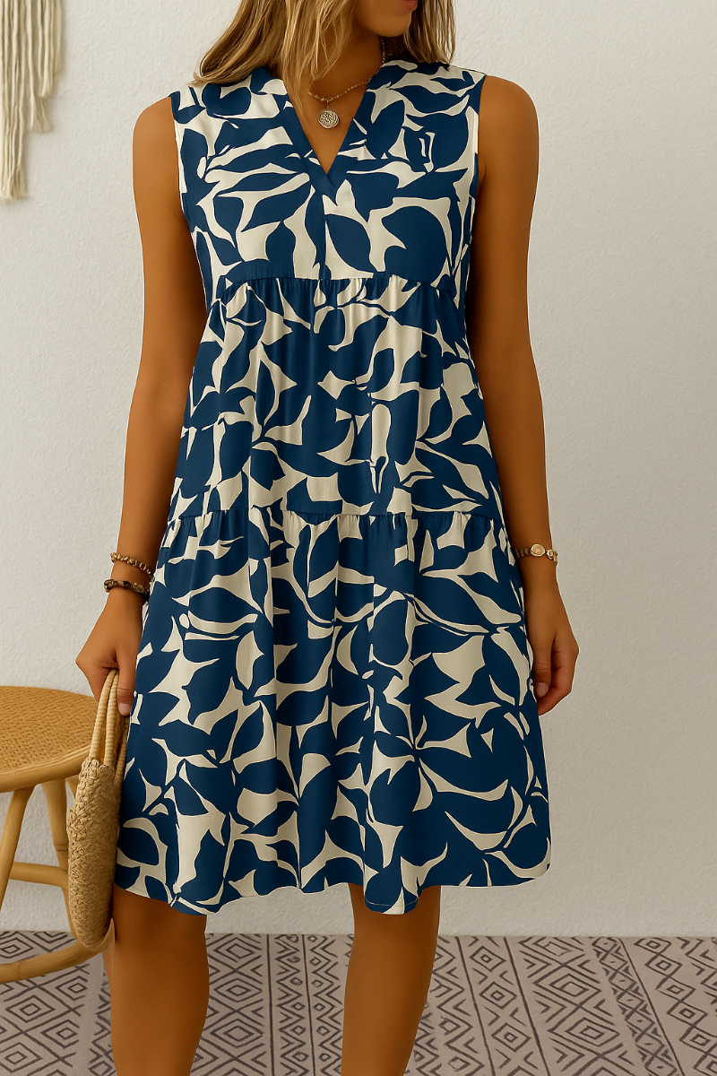 Kathy | Print V-Neck Dress