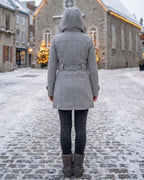 Sheila | Plaid Collar Wool Coat