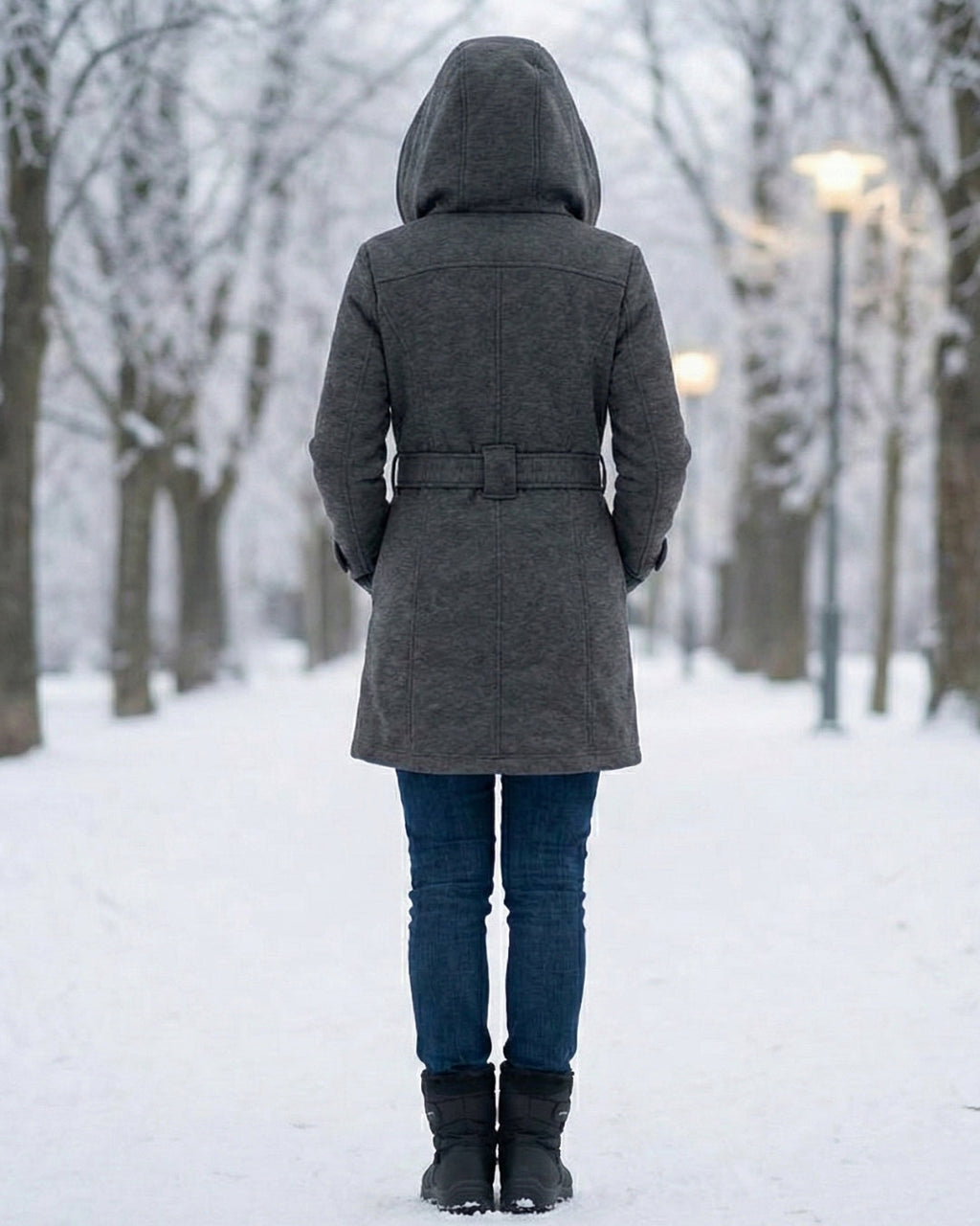 Sheila | Plaid Collar Wool Coat