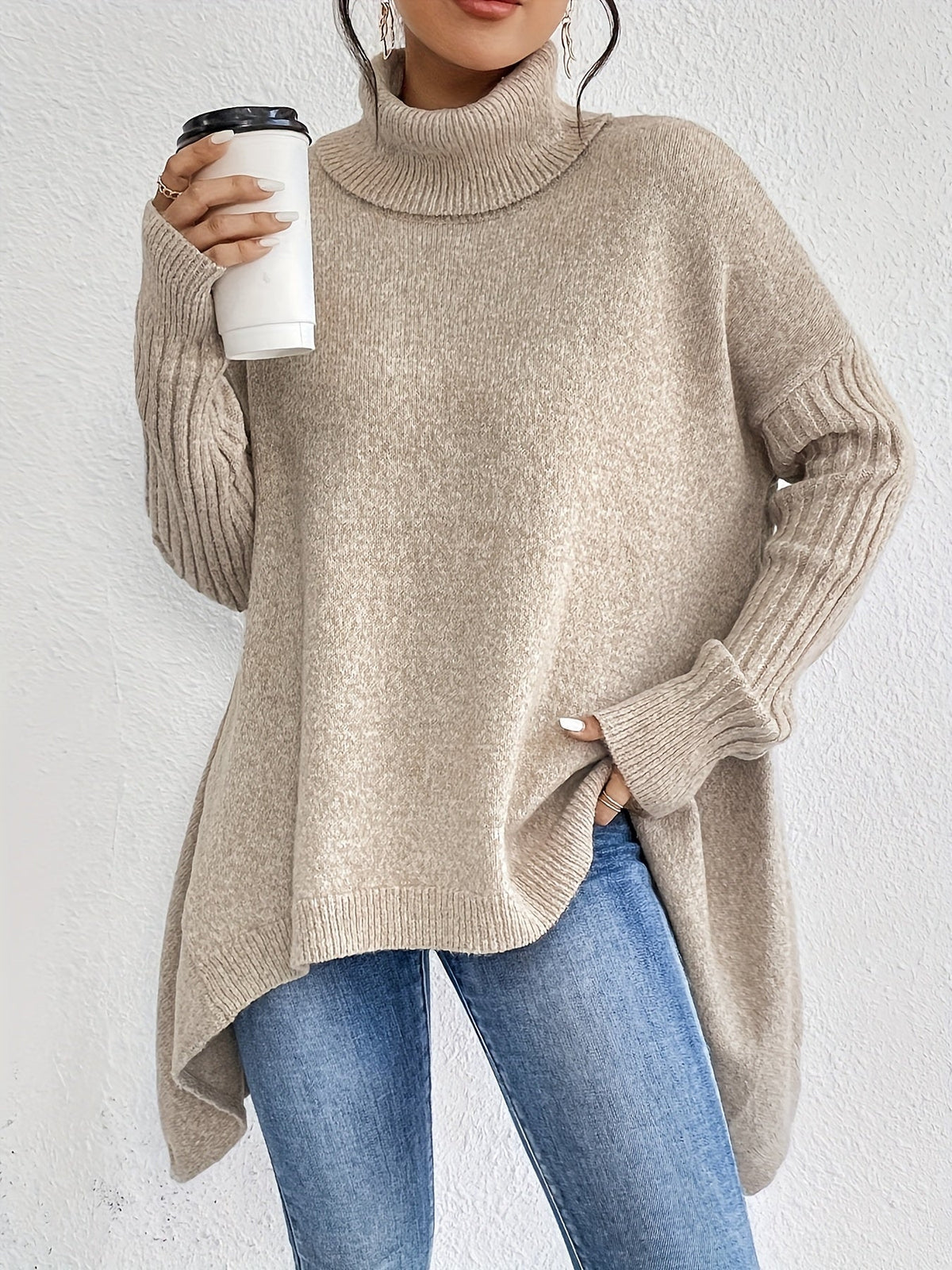 Irina | Oversized Turtleneck Sweater