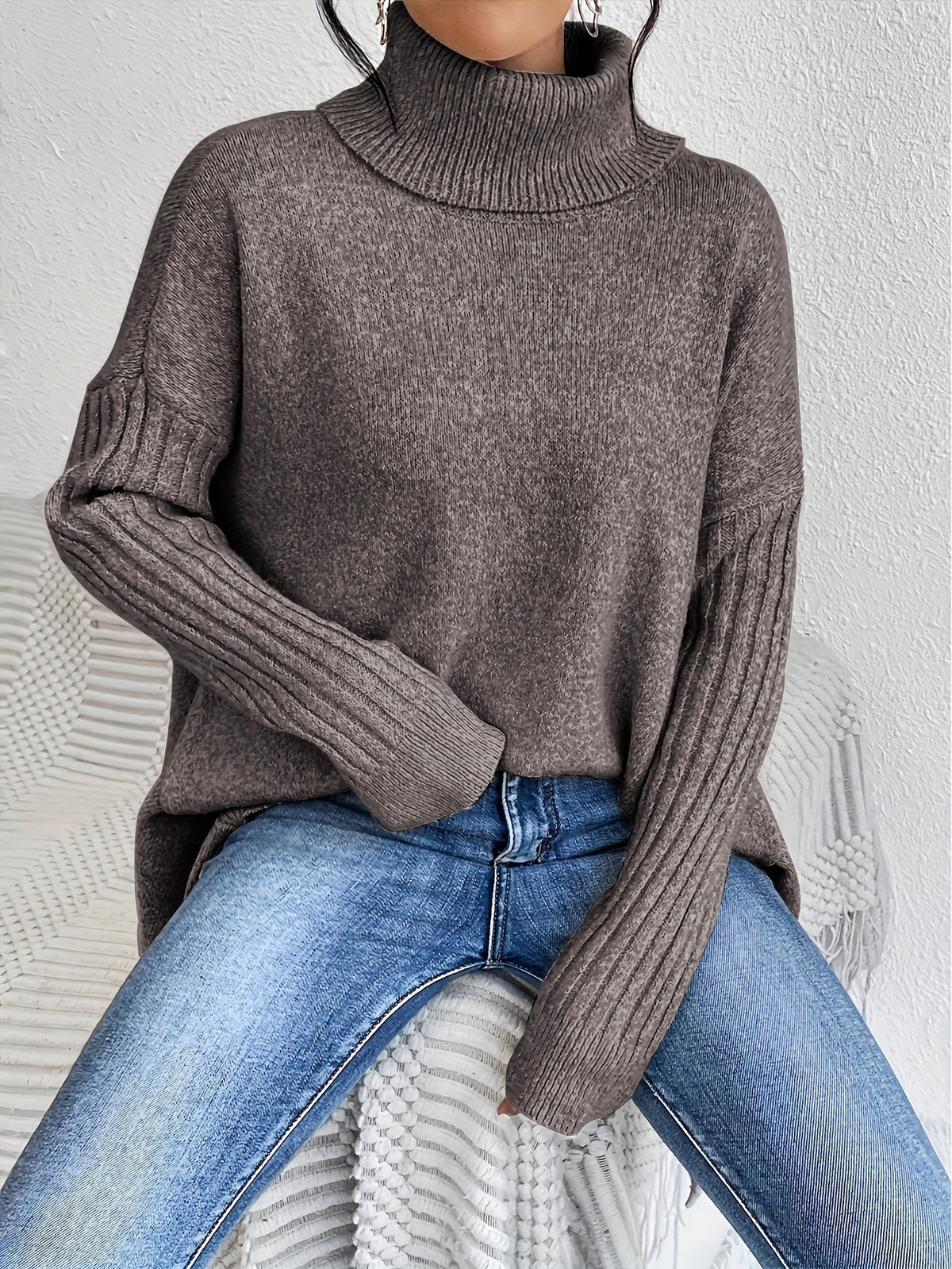 Irina | Oversized Turtleneck Sweater