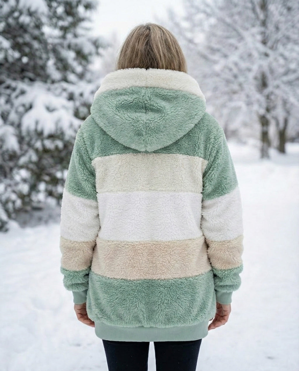 Beverley | Colorblock Plush Jacket