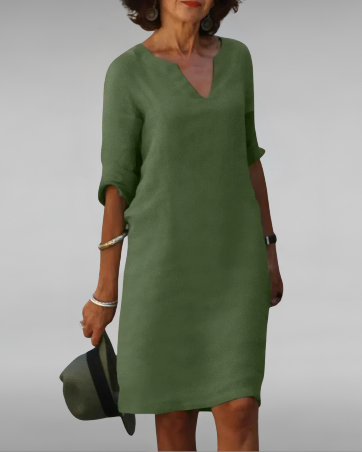 Lynda | Timeless V-Neck Dress