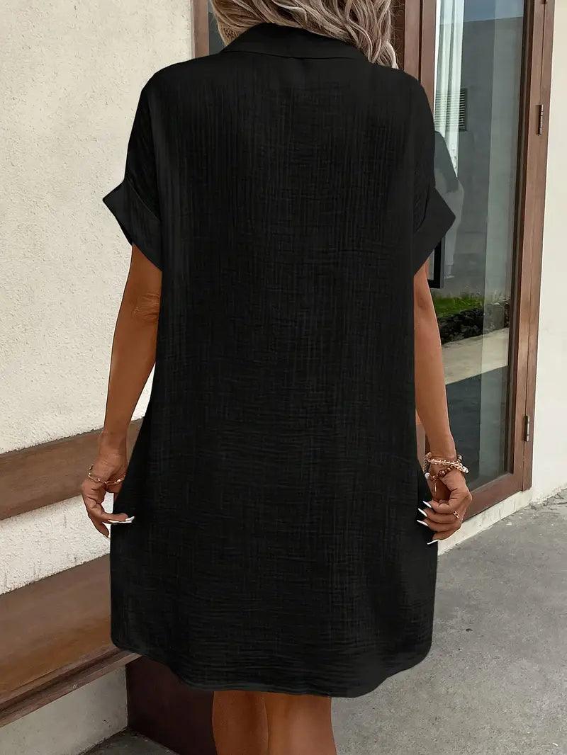 Sharon | Timeless V-Neck Blouse Dress