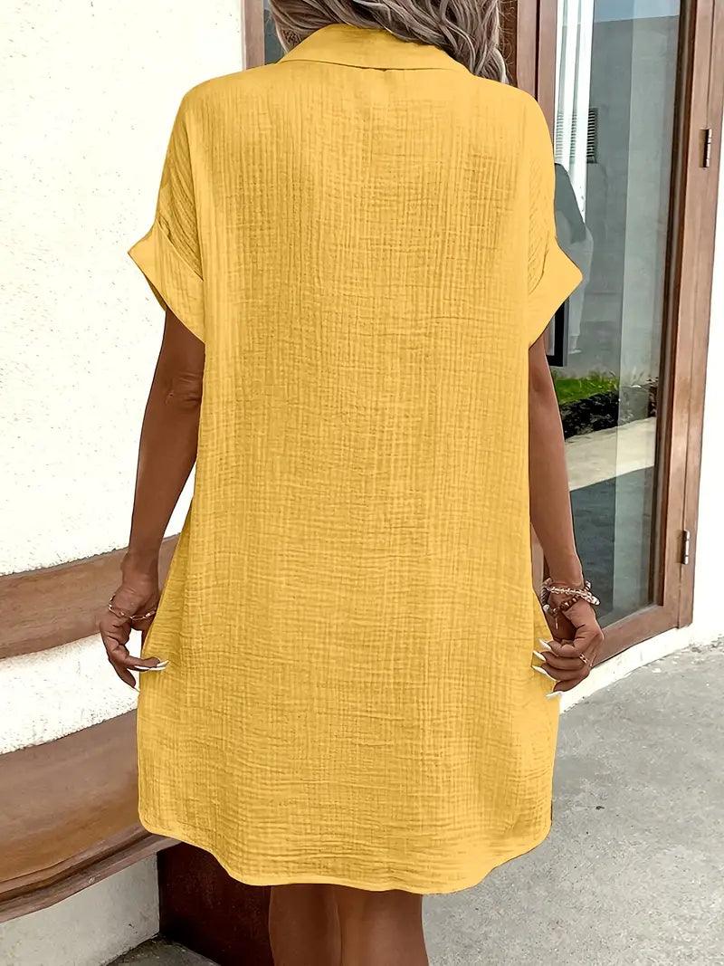 Sharon | Timeless V-Neck Blouse Dress